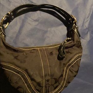 Coach Black Leather ‘C’ material